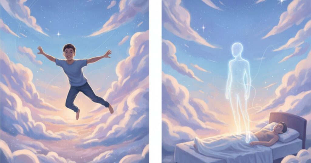 幽体離脱と明晰夢の比較