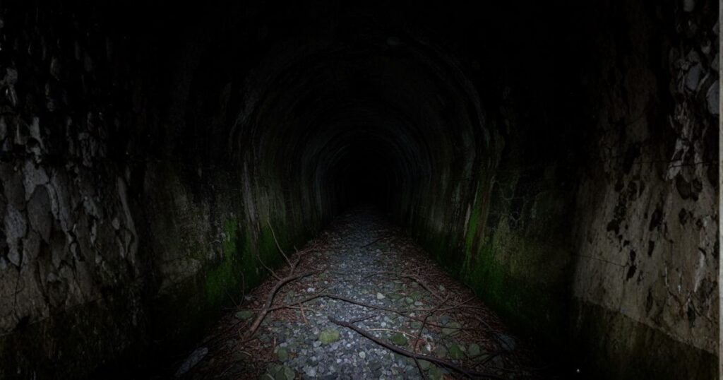 暗いトンネル