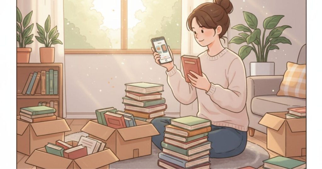 本を売っている