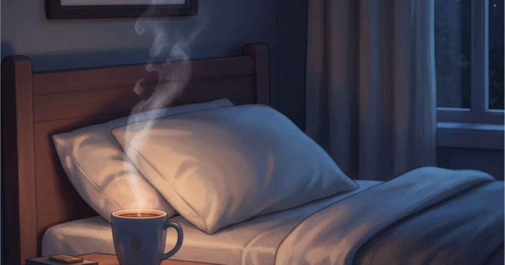 ベッド際のホットミルク