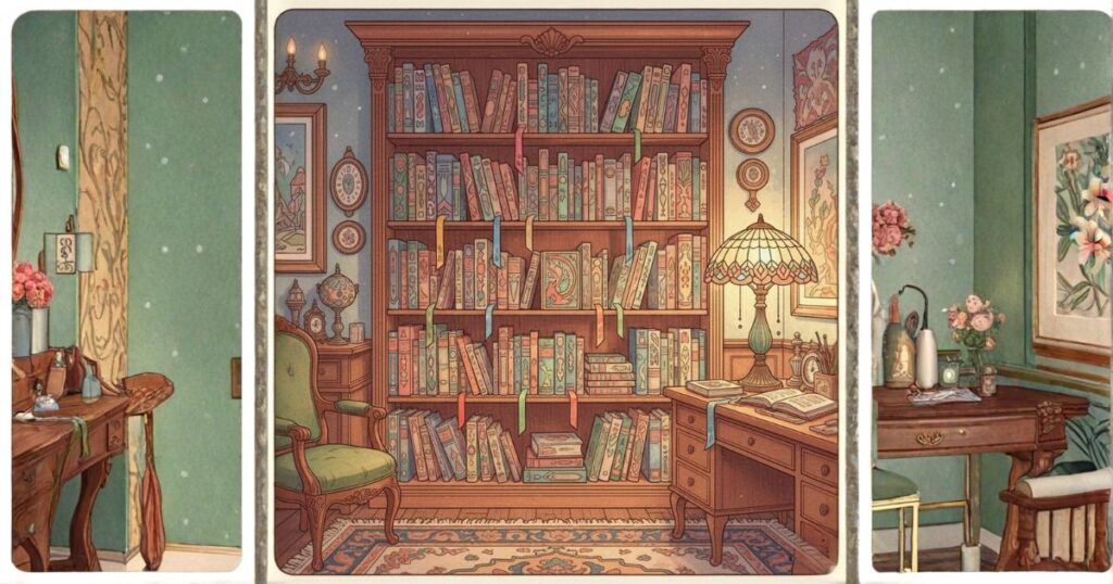 カラフルな本棚